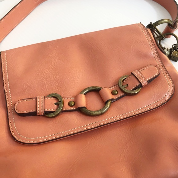 Nine West Shoulder Bag Purse Peach - Picture 3 of 16